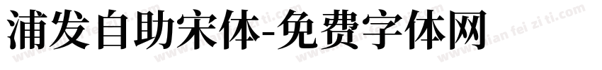 浦发自助宋体字体转换