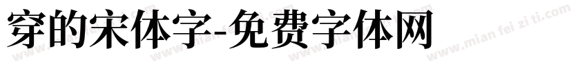 穿的宋体字字体转换