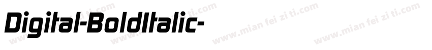 Digital-BoldItalic字体转换