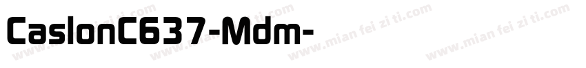 CaslonC637-Mdm字体转换