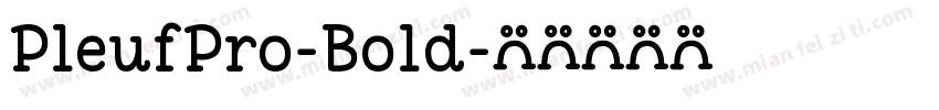 PleufPro-Bold字体转换