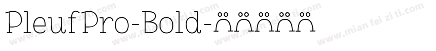 PleufPro-Bold字体转换