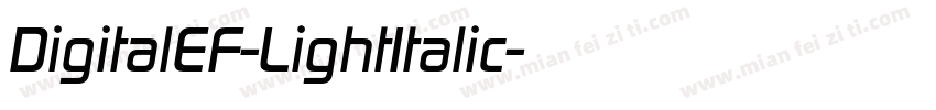 DigitalEF-LightItalic字体转换