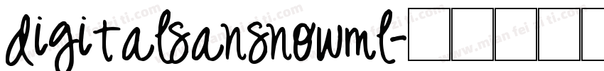 digitalsansnowml字体转换