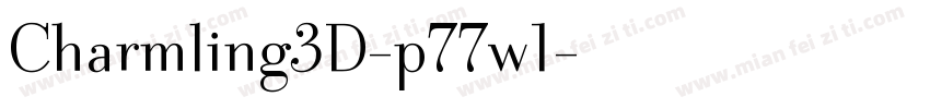 Charmling3D-p77w1字体转换