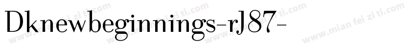 Dknewbeginnings-rJ87字体转换