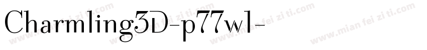 Charmling3D-p77w1字体转换