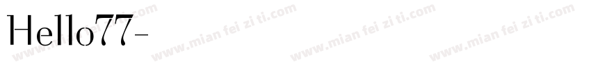 Hello77字体转换
