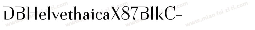 DBHelvethaicaX87BlkC字体转换