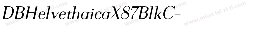 DBHelvethaicaX87BlkC字体转换