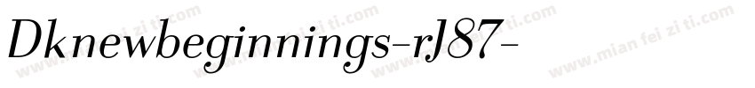 Dknewbeginnings-rJ87字体转换