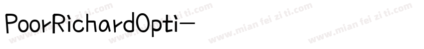 PoorRichardOpti字体转换
