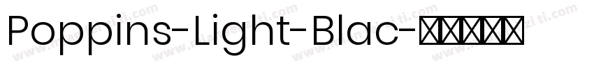 Poppins-Light-Blac字体转换