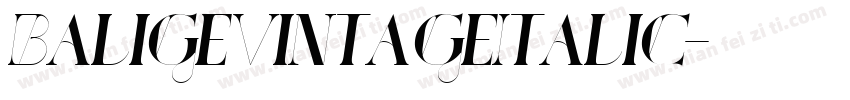 BaligeVintageItalic字体转换