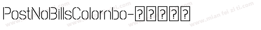 PostNoBillsColornbo字体转换