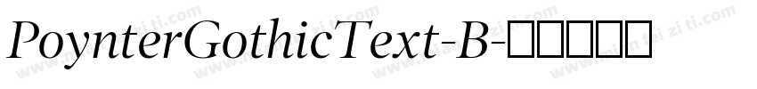 PoynterGothicText-B字体转换