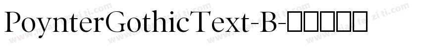 PoynterGothicText-B字体转换