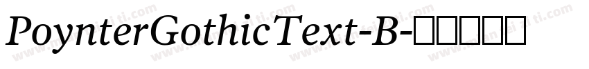 PoynterGothicText-B字体转换