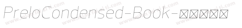 PreloCondensed-Book字体转换
