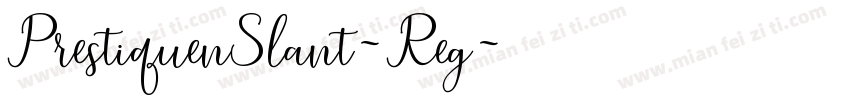 PrestiquenSlant-Reg字体转换
