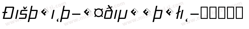District-MediumItalic字体转换