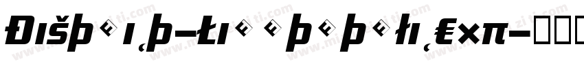 District-LightItalicExp字体转换