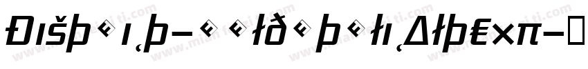 District-BoldItalicAltExp字体转换