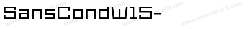 SansCondW15字体转换