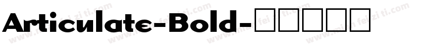 Articulate-Bold字体转换