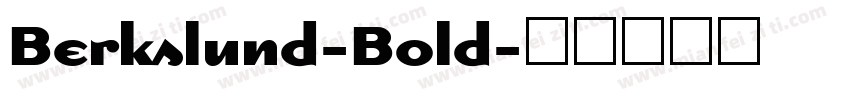 Berkslund-Bold字体转换