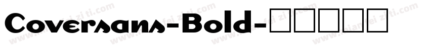 Coversans-Bold字体转换