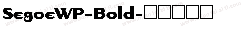 SegoeWP-Bold字体转换