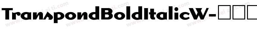 TranspondBoldItalicW字体转换