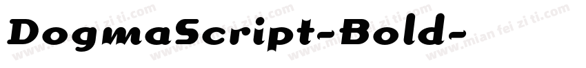 DogmaScript-Bold字体转换