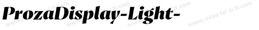 ProzaDisplay-Light字体转换