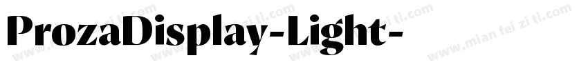 ProzaDisplay-Light字体转换