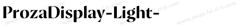 ProzaDisplay-Light字体转换