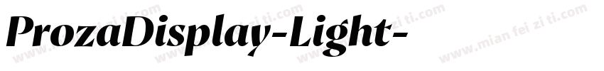 ProzaDisplay-Light字体转换