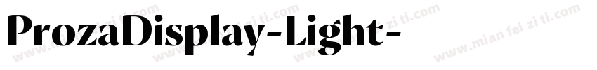 ProzaDisplay-Light字体转换