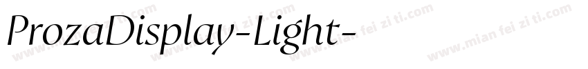 ProzaDisplay-Light字体转换