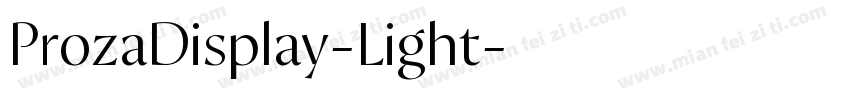 ProzaDisplay-Light字体转换