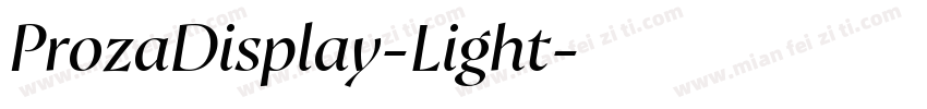 ProzaDisplay-Light字体转换