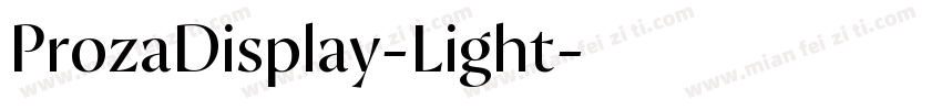 ProzaDisplay-Light字体转换