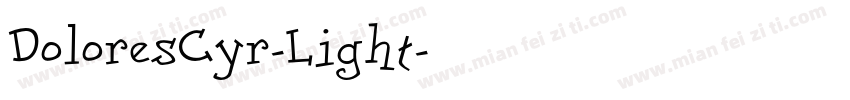 DoloresCyr-Light字体转换