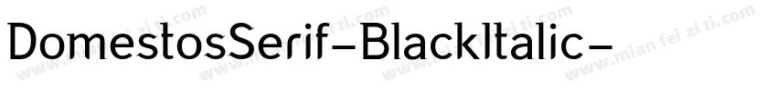DomestosSerif-BlackItalic字体转换