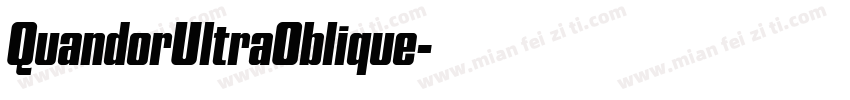 QuandorUltraOblique字体转换