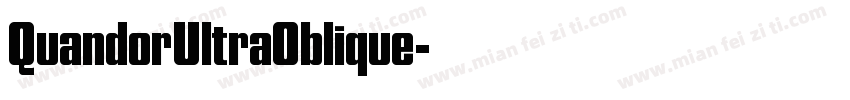 QuandorUltraOblique字体转换