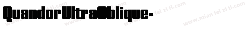 QuandorUltraOblique字体转换
