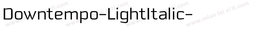 Downtempo-LightItalic字体转换