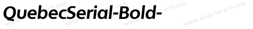 QuebecSerial-Bold字体转换